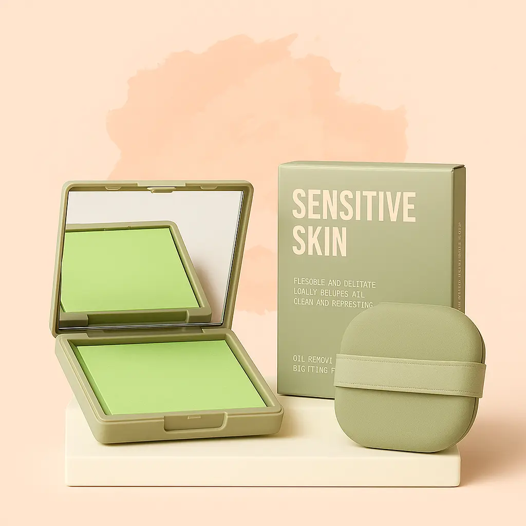 Oil Blotting Sheets for Face with Mirror and Puff