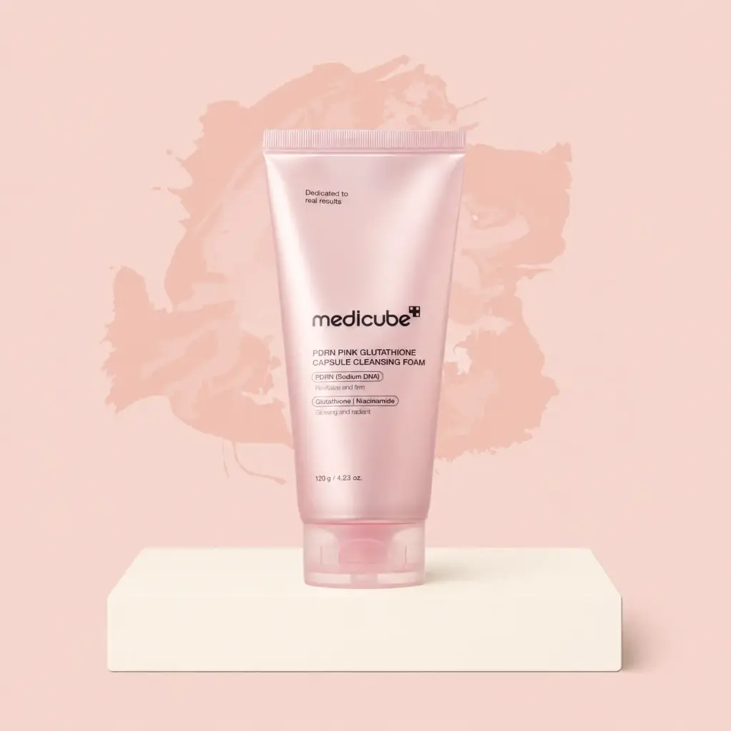 PDRN Pink Glutathione Capsule Cleansing Foam